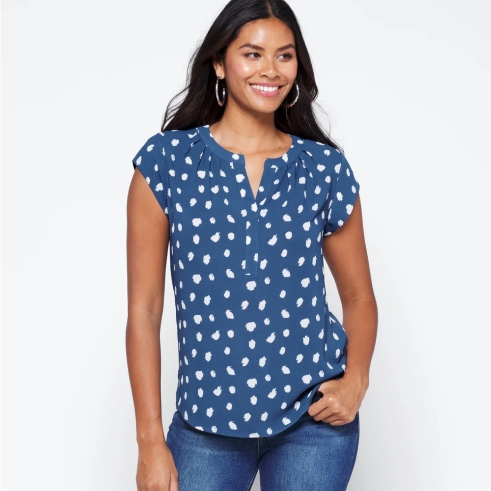 Stitch fix,  Morey Split Neck Short Sleeve Blouse